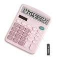 thumbnail image 1 of Calculadora NICOLEKAY con pantalla LCD grande de 12 dígitos, color rosa, 1 of 5