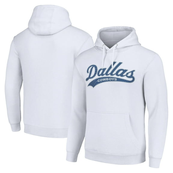 Unisex Starter White Dallas Cowboys Tailsweep Pullover Hoodie