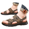 thumbnail image 1 of Mens Walking Sandals with Back Strap Arch Support Comfortable Plantar Fasciitis Sport Slides Beach Slippers, 1 of 7