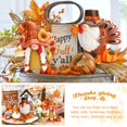 thumbnail image 3 of Ayieyill Thanksgiving Gnome Figurines, Turkey Thanksgiving Decorations, 2 Pcs, Resin, 3 of 6