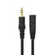 thumbnail image 4 of Cable de extensión audio 3.5mm macho a hembra, color negro, 5 metros de largo, conector chapado en oro, material plástico, tamaño de paquete 12x12x2.5 cm, peso aproximado 90g., 4 of 6