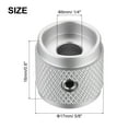 thumbnail image 2 of Uxcell 6PCS Guitar Knobs Metal, Volume Tone Control Dome Knobs 1/4" x 5/8" Potentiometer Knobs with Set Screw, Silver, 2 of 7