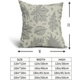 thumbnail image 2 of Grey Gray Fall Pillow Covers 16x16 Set of 2 Cream Maple Leaf Print Autumn Colored Harvest Decorative Outdoor Pillowcases Farmhouse Seasonal Throw Cushion Case Decor for Home Couch Sofa Bed, 2 of 6
