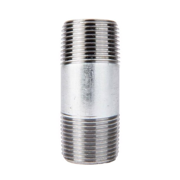 Boquilla STZ INDUSTRIES de acero galvanizado de 1/4 pulgadas MPT x 2,5 cm de largo