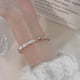 thumbnail image 3 of Pulsera galvanizada en la red de diseño de nicho de moda popular Pulsera de acero de titanio chapada en oro de 18 quilates, 3 of 4