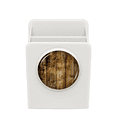 thumbnail image 1 of Tan Black Wood Retro Olded Irregular Desk Pencil Holder Cup Pen Organizer, 1 of 4