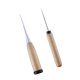 thumbnail image 2 of Punzón de cuero para coser mango de madera punzón perforable pin de perforación Herramienta de costura de costura 2 Piezas Noticed HA1600-00B, 2 of 6