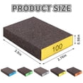 thumbnail image 3 of WLGJL 10 pack 60-220 Sanding Sponge, Washable and Reusable Handmade Sandpaper Block, for Wooden Drywall Sheetrock and Metal Glazing, 3 of 7
