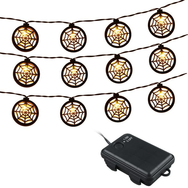 Luz De Cadena De Murciélago De Araña De Halloween, Decoración De Halloween, Luz De Ambiente Para Fiesta Temática De Carnaval Minnieouse HA044424-09