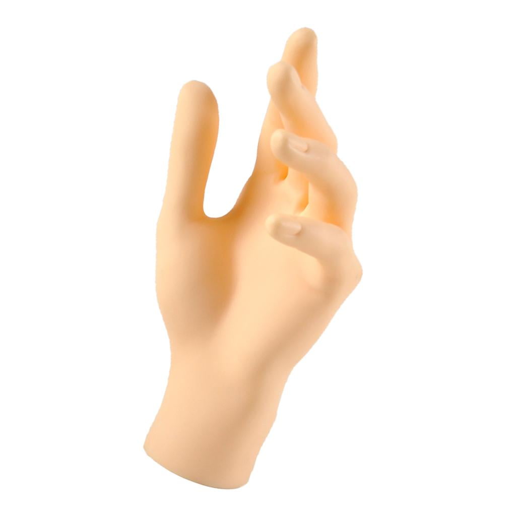 Pack of 2 Female Mannequin Model Hands for Jewelry Display L&R White 