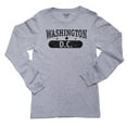 thumbnail image 1 of Trendy Washington, D.C. with Stars Boy's Long Sleeve Grey T-Shirt, 1 of 2