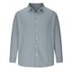 thumbnail image 4 of Blusa y camisa de manga larga con cuello vuelto para hombre, blusa informal de moda con cuello vuelto y botones, blusa de manga larga para hombre, 4 of 6