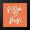 thumbnail image 2 of SD Graphics Studio 12x12 Black Modern Framed Museum Art Print Titled - Pizza And Hugs, 2 of 5
