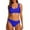 Sky Blue, variant on MIXUE Swim Suits for Women Summer Solid Color Strappy Square Collar Elastic Bra And Panty Set Sports Two Piece Tankini Beachwear,Blue,M