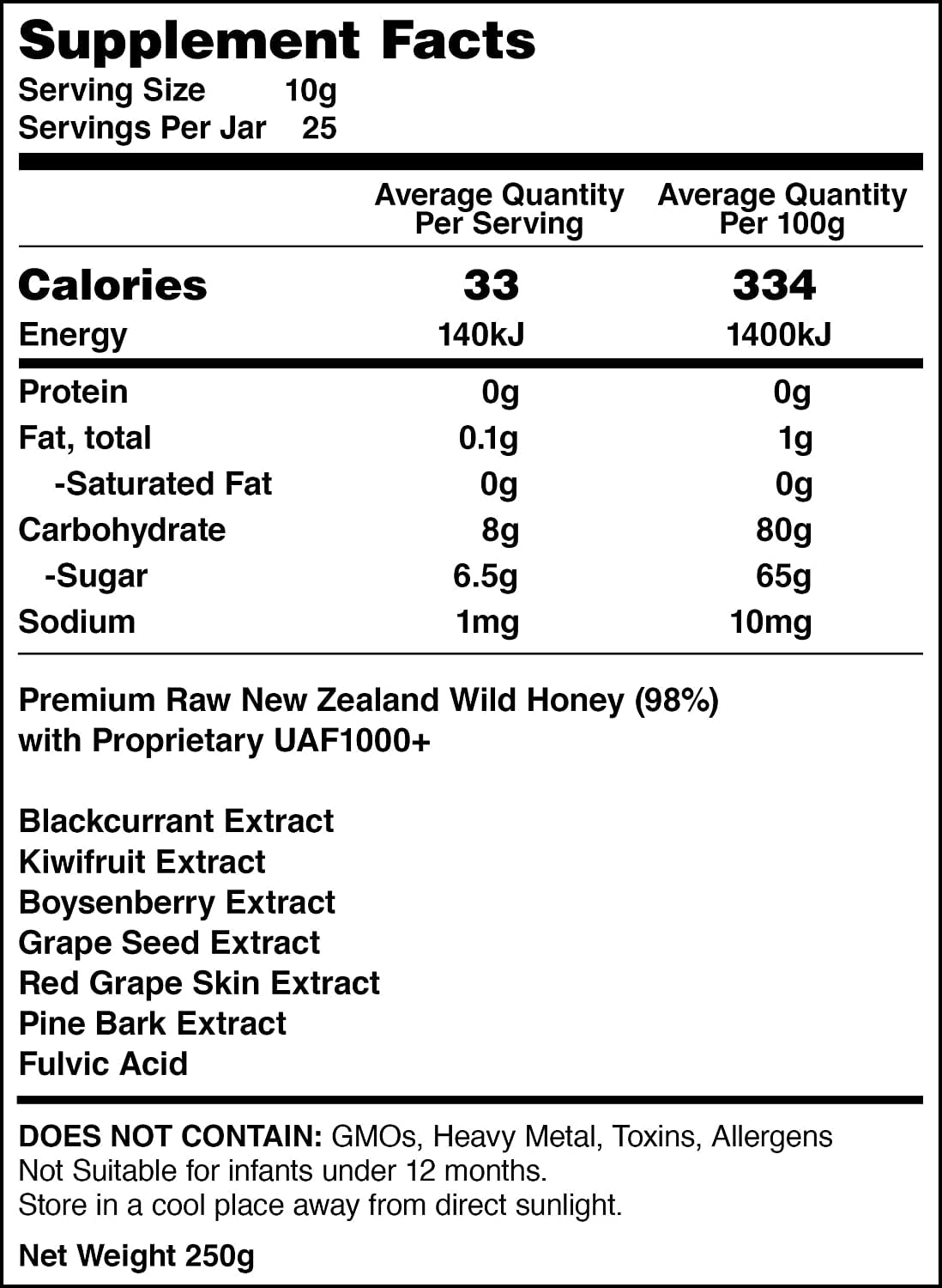 FREZZOR New Zealand Manuka Honey UAF1000+ & Multifloral Manuka Honey UAF1000+