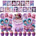thumbnail image 2 of Kpop Demon Hunters Birthday Party Supplies,KPop Demon Hunters Birthday Party Supplies 1 x&nbsp; Balloons Banner Cake Topper Set, 2 of 7
