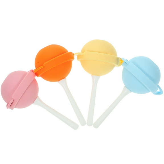 LEORX 4pcs Fruit Shaped Ice Cream Mold Silicone Food Grade Make Cubes Home Use