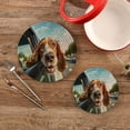 thumbnail image 2 of Coolnut Funny Dogs Round Woven Potholders Set Trivets for Hot Dishe Heat Resistant Non-Slip Trivets for Cooking and Baking Kitchen Home Decor, 2 of 7