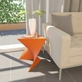 thumbnail image 5 of LeisureMod 15.75" Triangular Side Table, Stackable Plastic Accent End Table for Indoor & Outdoor Use, Weather-Resistant Modern Patio & Living Room Table, Orange, 5 of 10
