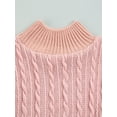 thumbnail image 5 of Seyurigaoka Kid Girls Sweater Set, Solid Color Sweater Thigh Long Leather Skirt, 5 of 8