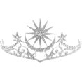 thumbnail image 1 of Estrella Luna Cristal Corona Tiara Plata Tiara Corona Princesa Rhinestone Corona Disfraz de Halloween Tiara brillar Electrónica, 1 of 5