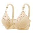 thumbnail image 2 of Hrsba Womens Summer Bra,Plus Size Bra for Womens,Woman's Embroidery Back Buckle Thin Style Ventilate Bra Without Steel Rim, 2 of 4