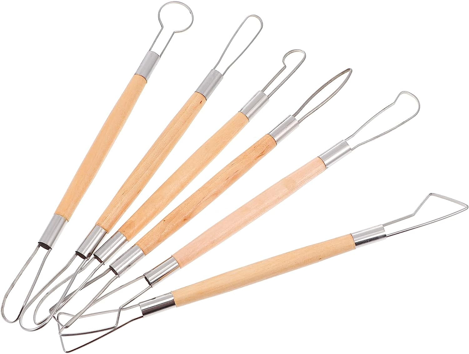 Pottery Tools Tools 6 Pcs Ceramic Pottery Clay Ribbon Sculpting Tool Kit Detail Tools for