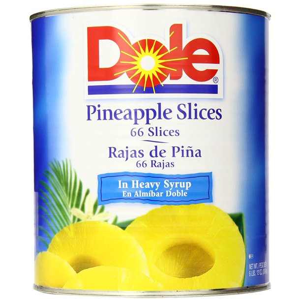 Dole Pineapple Slices in Heavy Syrup, 106 Ounce Cans (Pack of 6