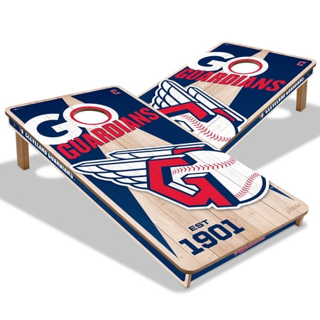 YouTheFan MLB Cleveland Guardians 2 x 4 Cornhole Game No Bags
