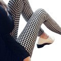 CUHAKCI, mallas con grafiti, mallas con estampado Floral para mujer, mallas con diseño de pata de gallo, mallas Vintage con diseño elástico W056 Tan Jianjun unisex