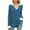 Dark Blue, variant on Womens Contrast Collar Top Long Sleeve Ribbed Knit Lightweight Fall Comfort Sweater