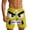 Z51-Yellow, variant on XINPING Beach Volleyball Shorts Men Breathable Tropical Print Quick-Dry Surf Board Shorts with Pockets Anti-Chafe Beach Wear