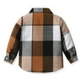 thumbnail image 4 of CUZIBR Toddler Boys Girls Shirt Coats Jacket Plaid Long Sleeve Kids Lapel Button Tops Outwear Fashionable Dailywear For Child, 4 of 9