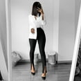 thumbnail image 2 of Lindreshi Womens Pants Clearance Women Fashion Tight Fitting High Waist Split Pants Pencil Pants Yoga, 2 of 8