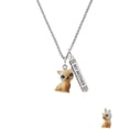thumbnail image 2 of Delight Jewelry Resin Siamese Cat Silvertone Always My Mother Bar Charm Necklace, 23", 2 of 4