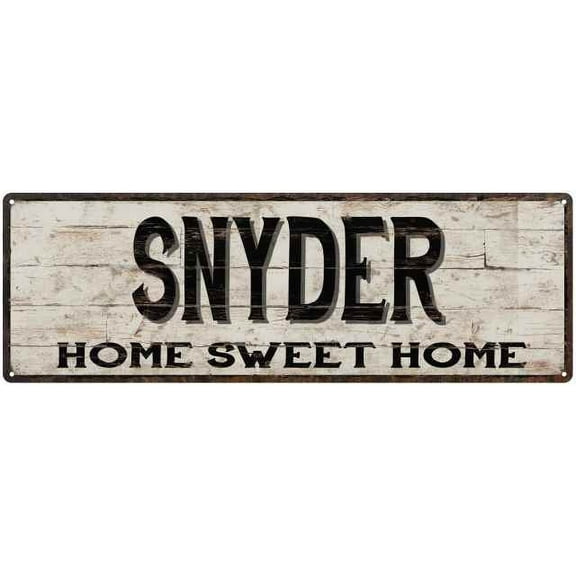 SNYDER Rustic Home Sweet Home Sign Gift 6x18 Metal Decor 106180084144