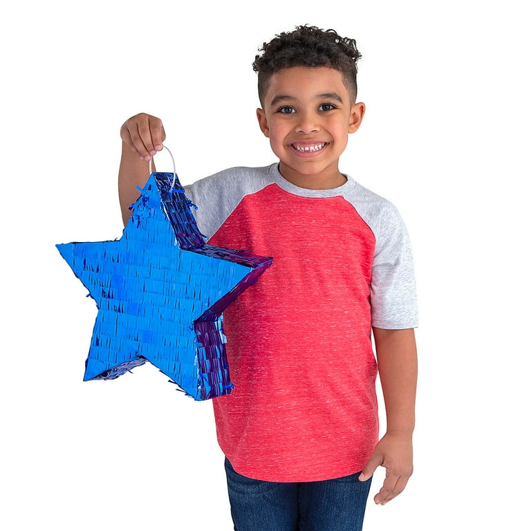 Fun Express Star Blue Asymmetrical Birthday Pinata, 2.75