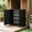 Black - with A Shelf, variant on OFFIGAM Outdoor Storage Cabinet Waterproof Plastic Storage Shed No Shelf Black