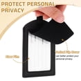 thumbnail image 3 of Etiqueta de equipaje Uxcell, cuero PU, bordada, etiquetas de identificación, protección de privacidad, accesorios de viaje para maletas y bolsos, viaje familiar (Negro A), 3 of 7