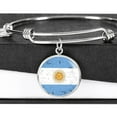 thumbnail image 3 of Argentina Flag Bracelet Circle Bangle Stainless Steel or 18k Gold, 3 of 8