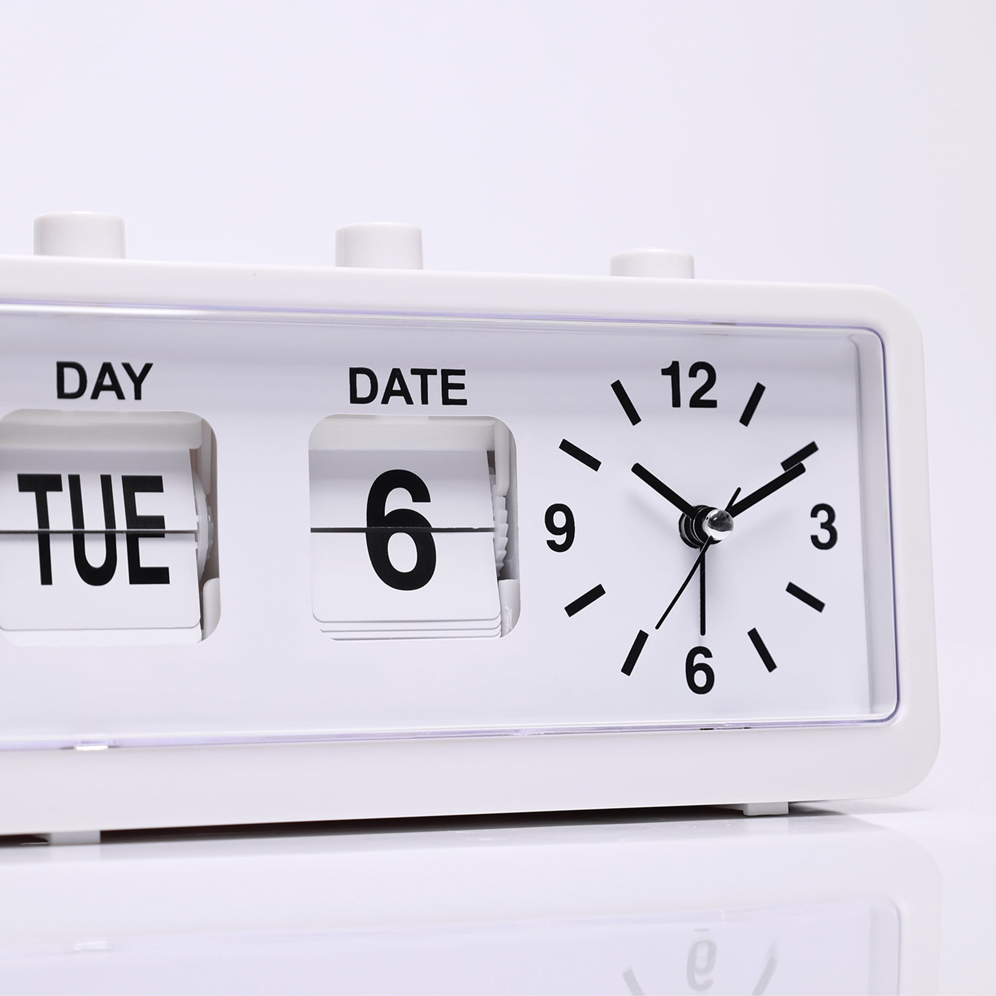 Unique Bargains Silent Non Tick Clock White 7.8"L x 1.9"W x 3.7"H