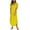 Yellow, variant on Hvot&aat Summer Beach Tshirt Dress for Women Casual Loose V Neck Short Sleeve Split Hem Maxi Dresses with Pockets