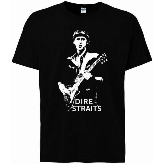 Men's Dire-Straits-logo Cotton Crew Neck T-Shirts TShirt Tee Tops For Men 3XL