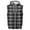Black, variant on Delconic Mens Vintage American Style Hooded Sleeveless Zip Vest Casual Sports Plaid Print Fleece Lined Lightweight Outerwear Black L