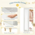 thumbnail image 5 of Curipeer Kids Dress up Storage with Mirror, Wood Armoire Wardrobe Closet, White with feet, 5 of 9