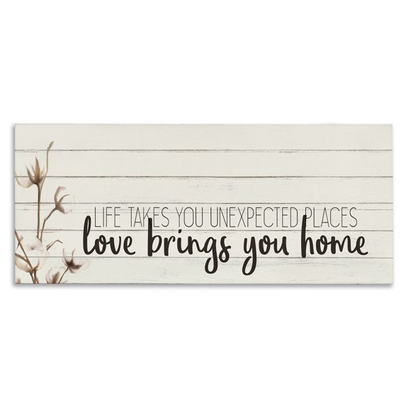 Stupell Industries French Country Life Unexpected Places Phrase Canvas Art, 24 x 10, by Kim Allen