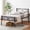 black twin, variant on BouPower Metal Bed Frame,Bed Frame with Headboard and Footboard,Heavy Duty Platform Bed Frame,Sturdy Mattress Foundation,Easy Assembly,No Box Spring Needed,Twin/King