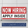 thumbnail image 3 of Now Hiring Apply Inside 13 oz Heavy Duty Vinyl Banner Jobs Available All Positions Help Wanted Sign for Business Advertising Indoor/Outdoor Single-Sided with Metal Grommets (3x5 ft, Wh & Re & Bk), 3 of 6