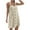 Beige, variant on WIZUTIZ Casual Summer Dresses for Women Loose Relaxed Fit Mini Dress Solid Vacation Dress Crew Neck Sleeveless Beach Dress for Lady Button Down Strappy Super Soft Wedding Dress Wine XXL