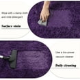 thumbnail image 5 of Lochas Soft Plush Fluffy Rugs Modern Indoor Shaggy Area Rug for Bedroom Living Room Home Decorative Floor Carpet,4'x6',Dark Purple, 5 of 7